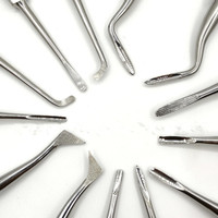 13 szt. Zestaw windy dentystycznej wykonany w pakistanie ekstrakcja zębów kleszcze do ekstrakcji zęba stal nierdzewna zakrzywiona winda korzeniowa 5